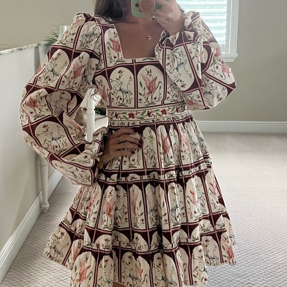 AGUA BY AGUA BENDITA Avena Garza floral-print cotton-poplin mini dress - Picture 5 of 6